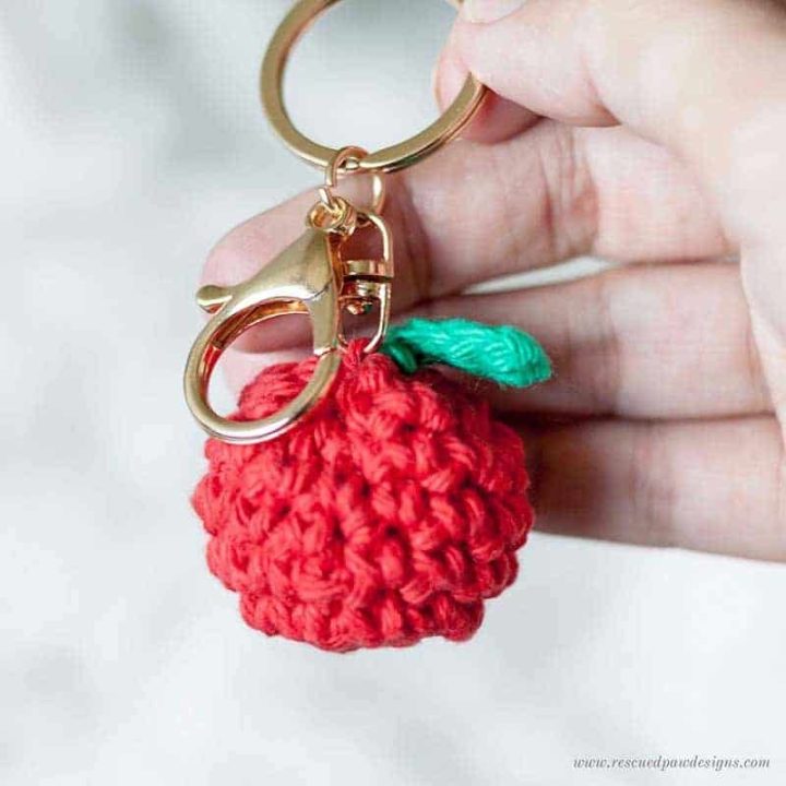 Image for Free Crochet Apple Keychain