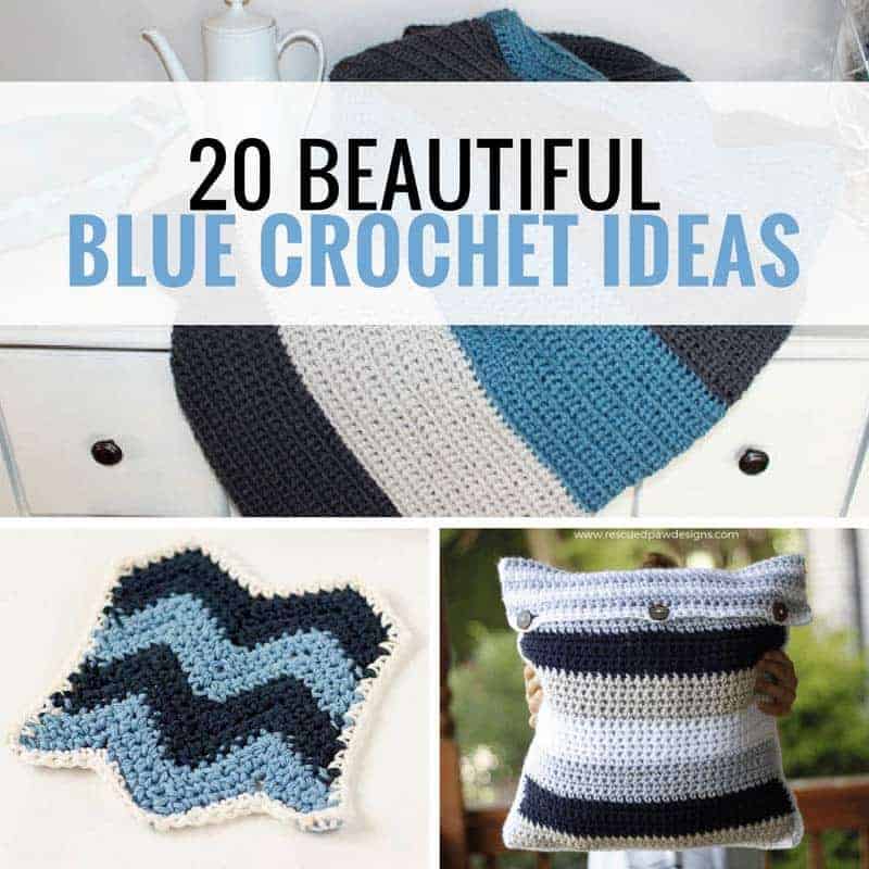 20 Beautiful Blue Crochet Ideas - Compiled by Easy Crochet - Crochet Hats, Crochet Blankets, Crochet Pillows and much more! 