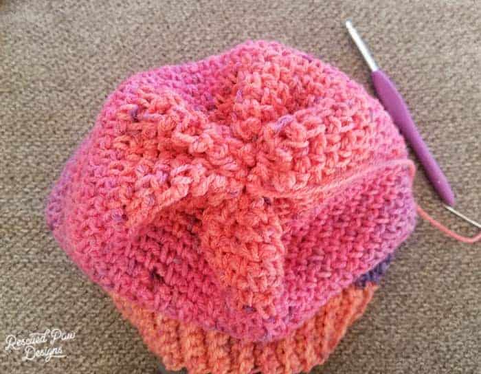 Crochet Hat Pulled Close