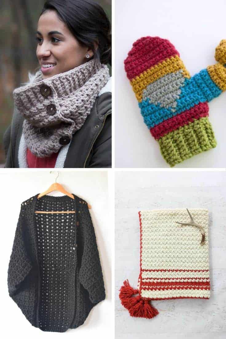 Crochet Patterns using Woolspun Yarn - 12 Free Crochet Patterns Compiled by Easy Crochet
