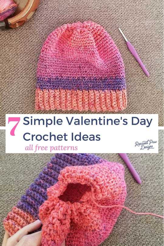 7 Easy and Simple Valentine's Day Crochet Patterns! Make one or all today!