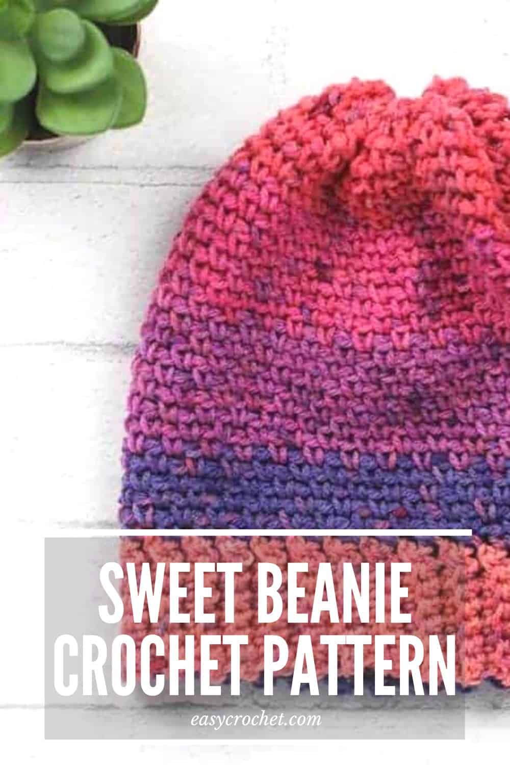 Sweet Pink crochet hat pattern via @easycrochetcom