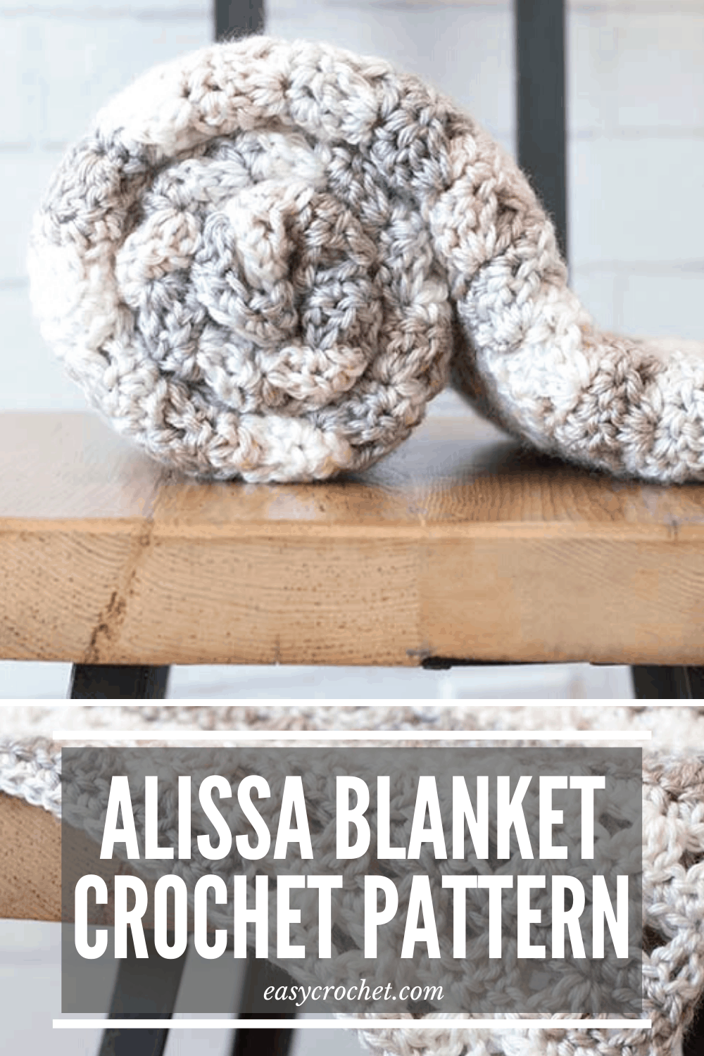 Free Crochet Blanket Pattern - Easy to make crochet blanket pattern using simple stitches. via @easycrochetcom