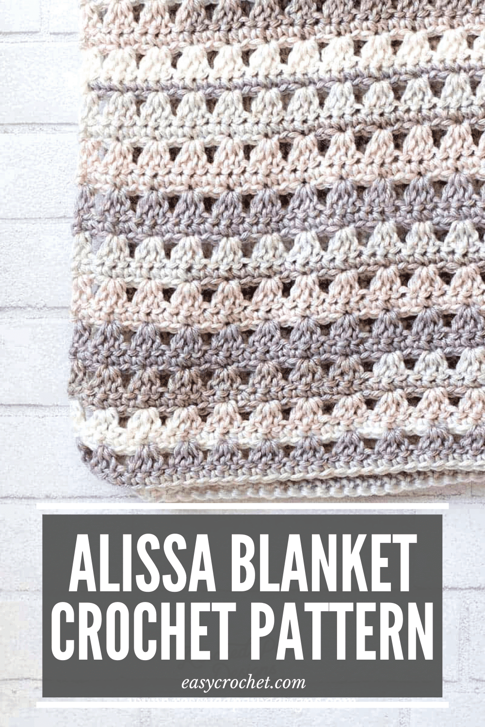Free Crochet Blanket Pattern - Easy to make crochet blanket pattern using simple stitches. via @easycrochetcom