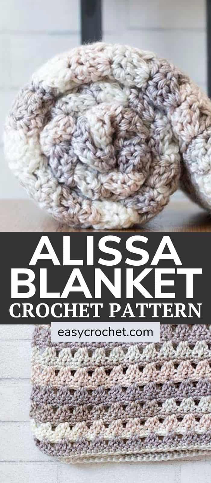 Free Crochet Blanket Pattern - Easy to make crochet blanket pattern using simple stitches. via @easycrochetcom