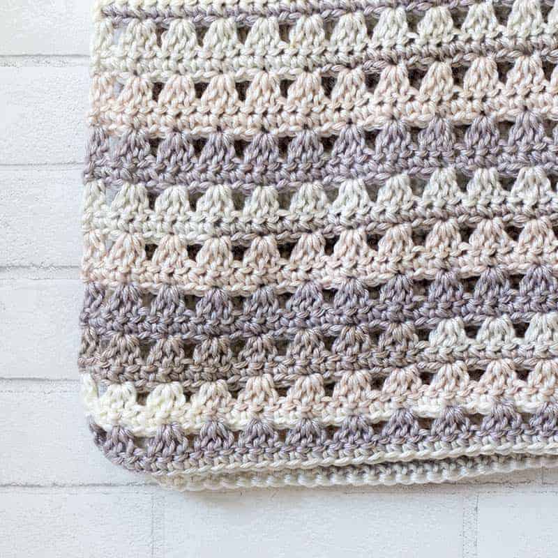 Easy One-Stitch Repeat Crochet Blanket - Jewels and Jones