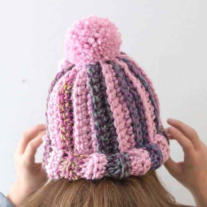 Simple One Masche Bulky Crochet Hat