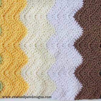 Striped Crochet Chevron Baby Blanket