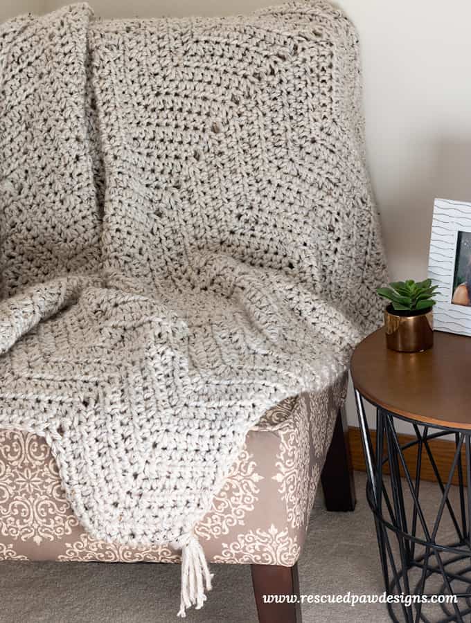 Chunky crochet blanket pattern free