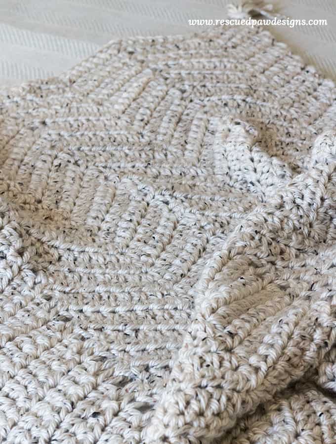 chunky chevron crochet blanket pattern