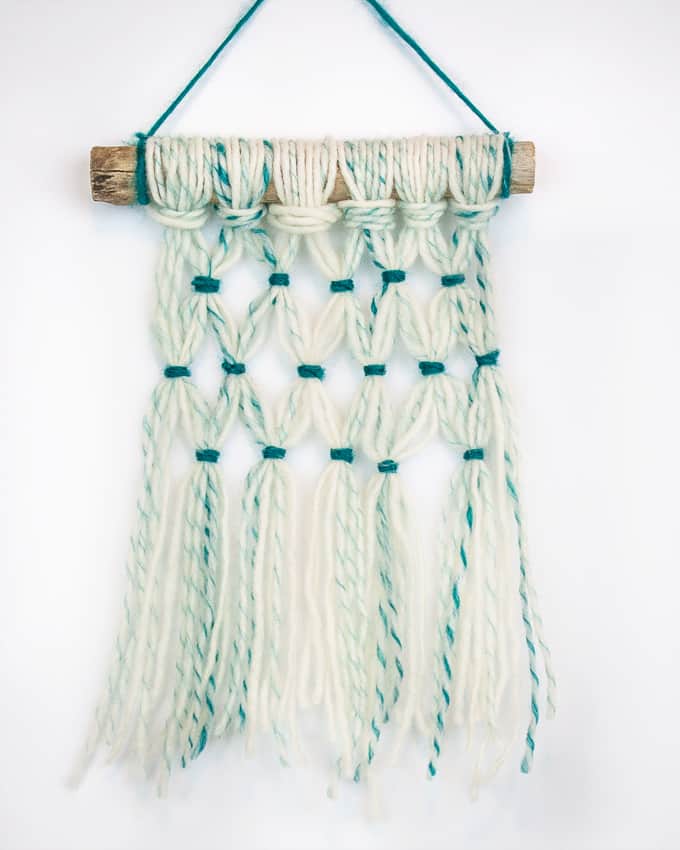 woven yarn wall hanging 