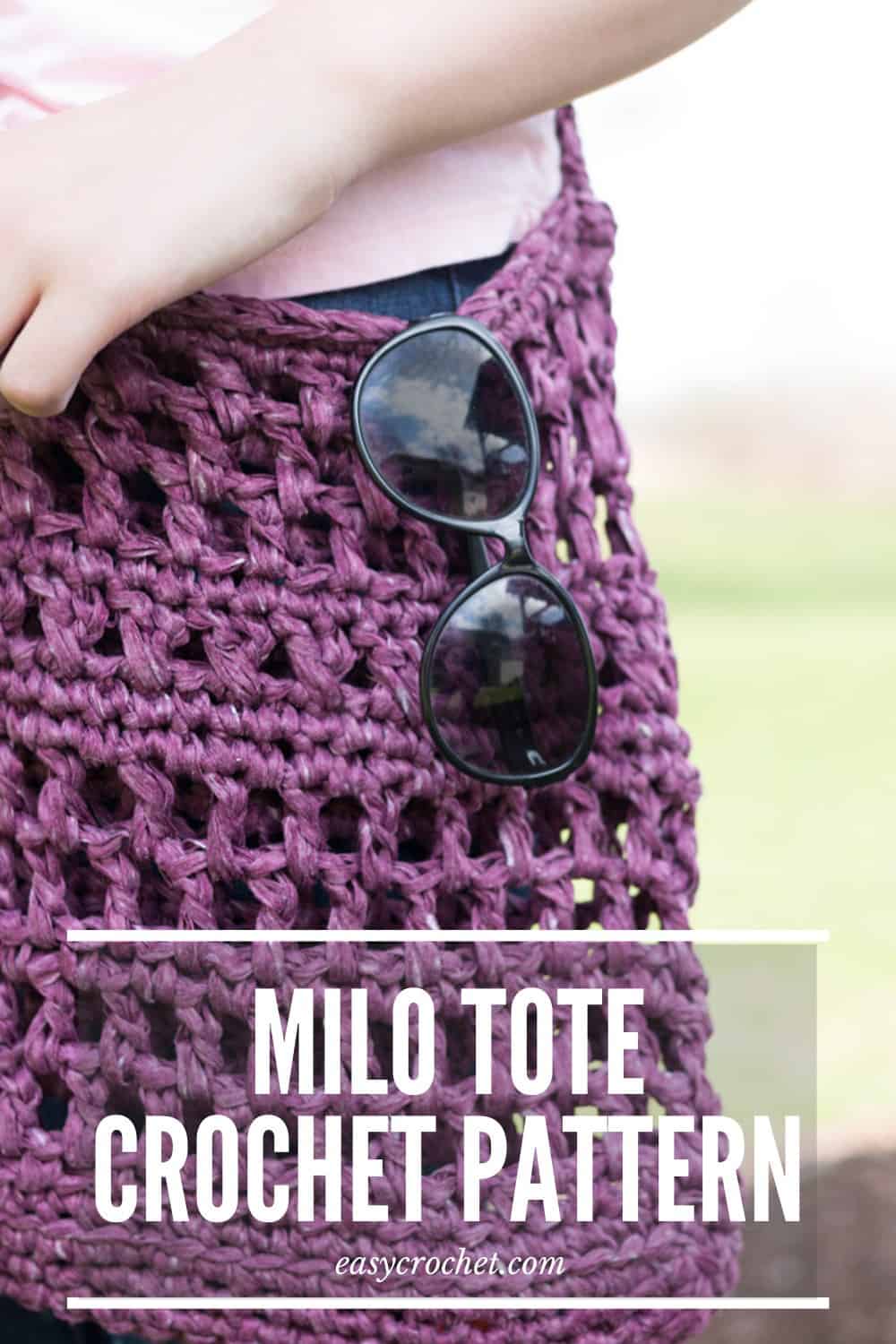 Milo Crochet Market Tote Bag Free Pattern via @easycrochetcom