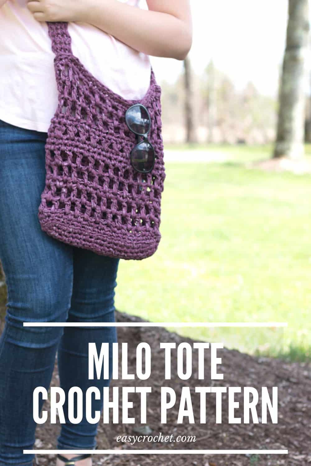 Milo Crochet Market Tote Bag Free Pattern via @easycrochetcom