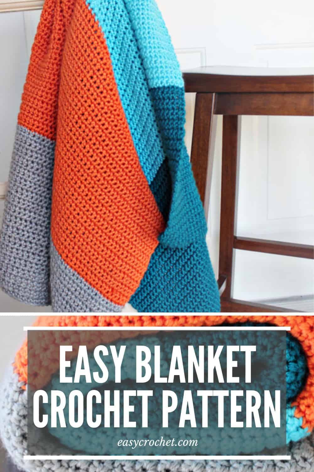 Color Block Crochet Blanket Pattern - Free Color Blocked Afghan