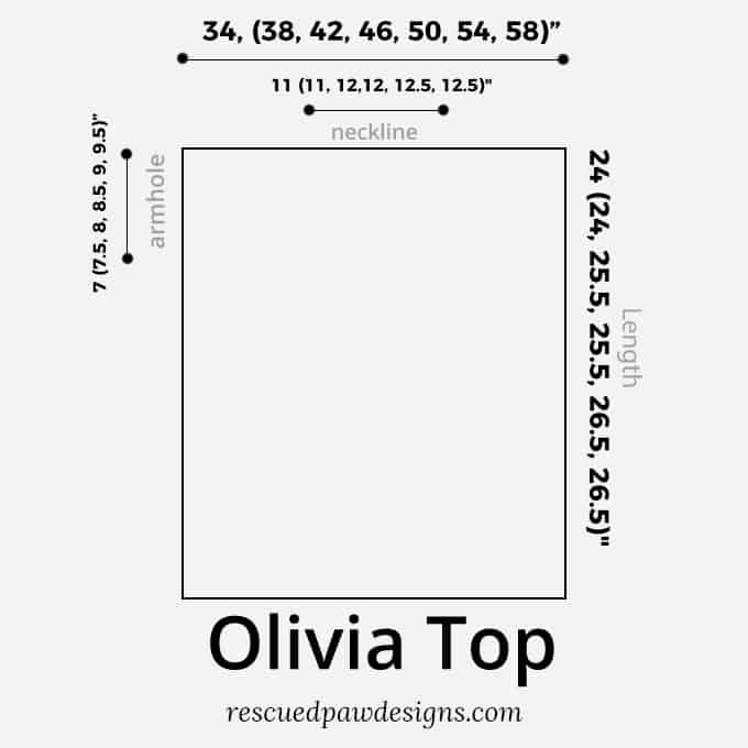 Olivia Top Crochet Pattern Chart