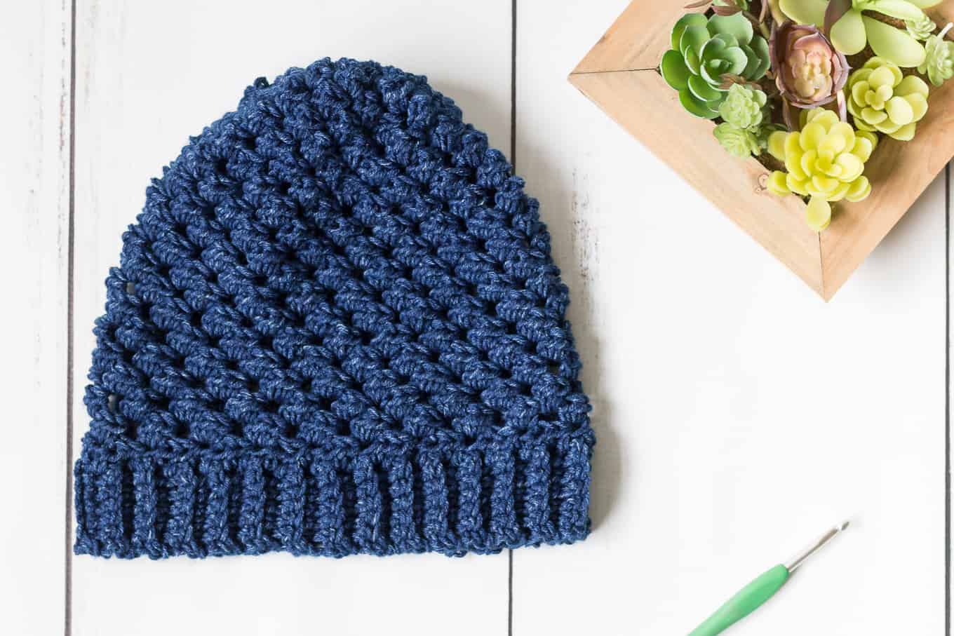 Blue Crochet Hat Pattern #HatnotHate