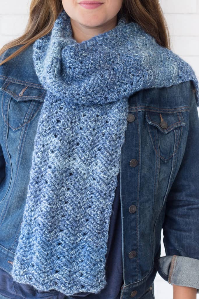 Luna Chevron Scarf Free Crochet Pattern by Easy Crochet