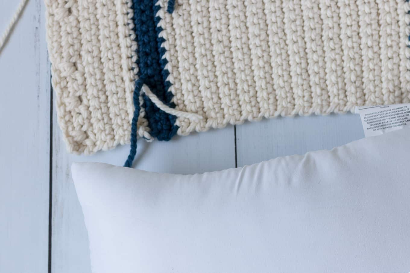 crochet throw pillow