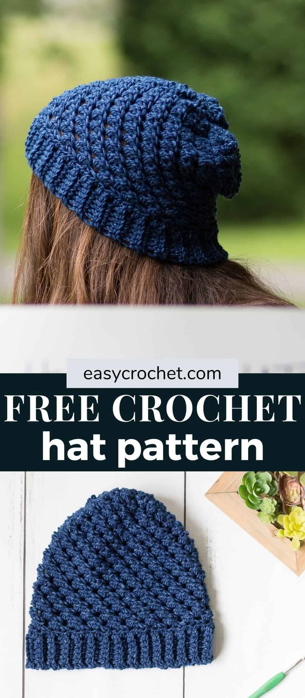 Leigh Hat Crochet Pattern - free #hatnothate crochet pattern for Lion Brand Yarn via @easycrochetcom