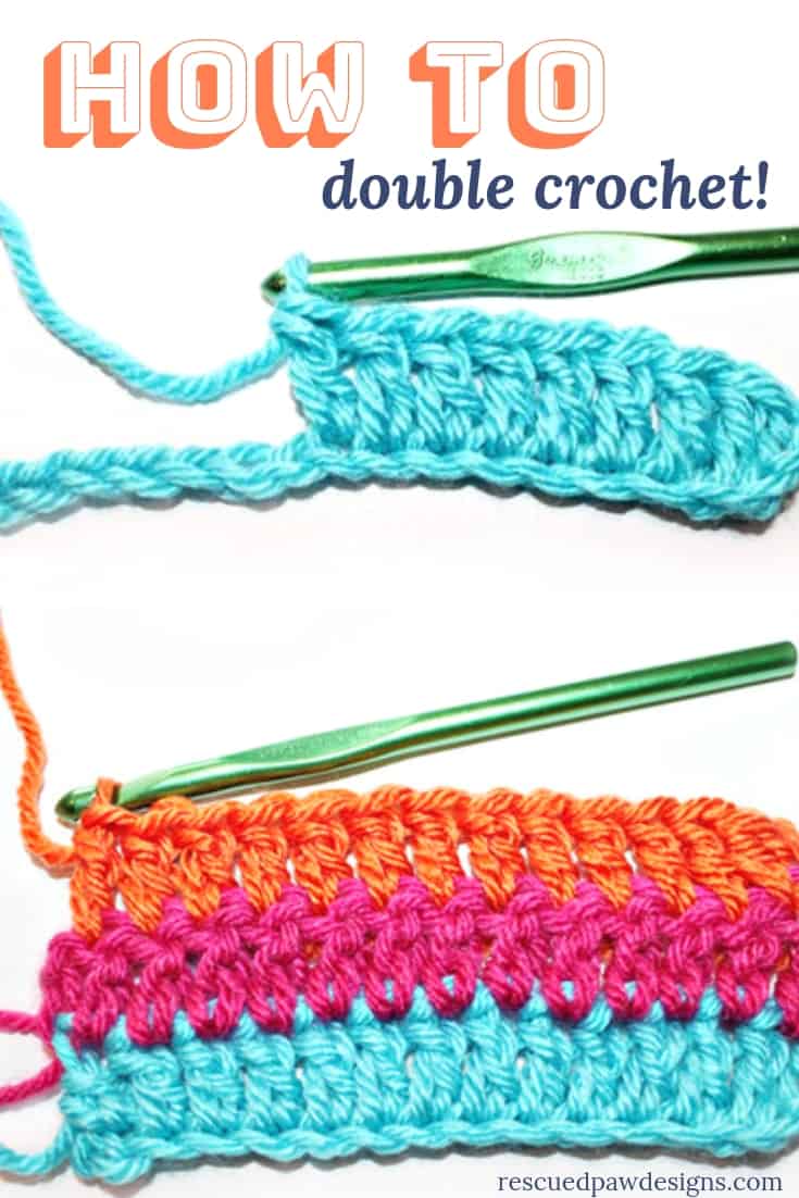 How to Crochet the Double Crochet (dc) for Beginners - Easy Crochet