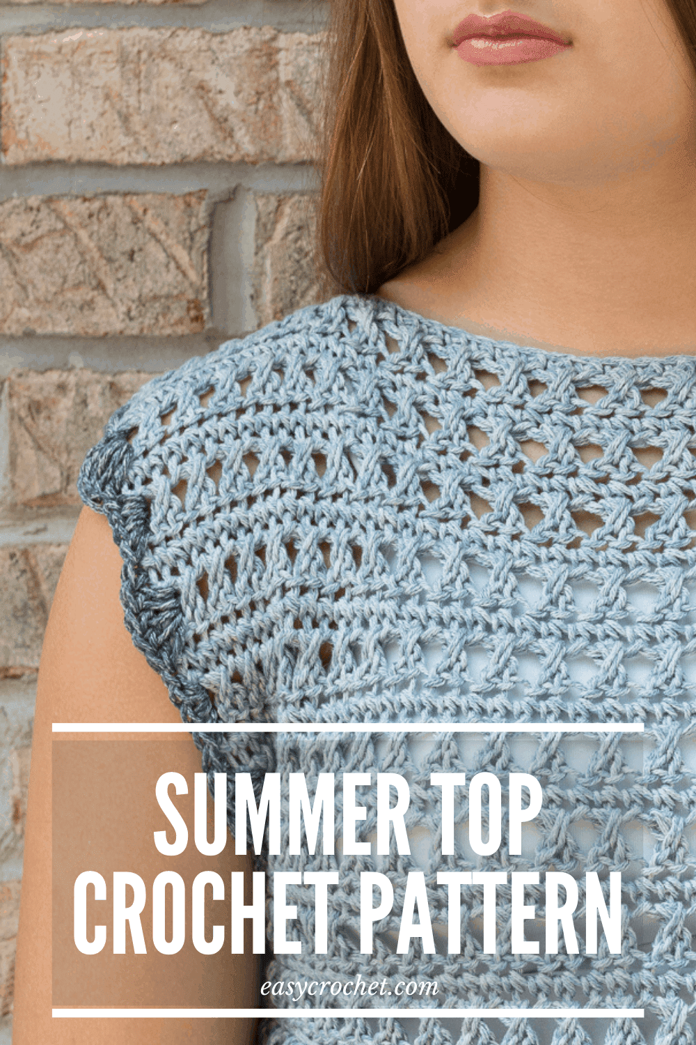 Free Crochet Top Pattern in SIX different sizes! Find the pattern at easycrochet.com #crochettop #freecrochetpattern #crochet #rescuedpawdesigns via @easycrochetcom