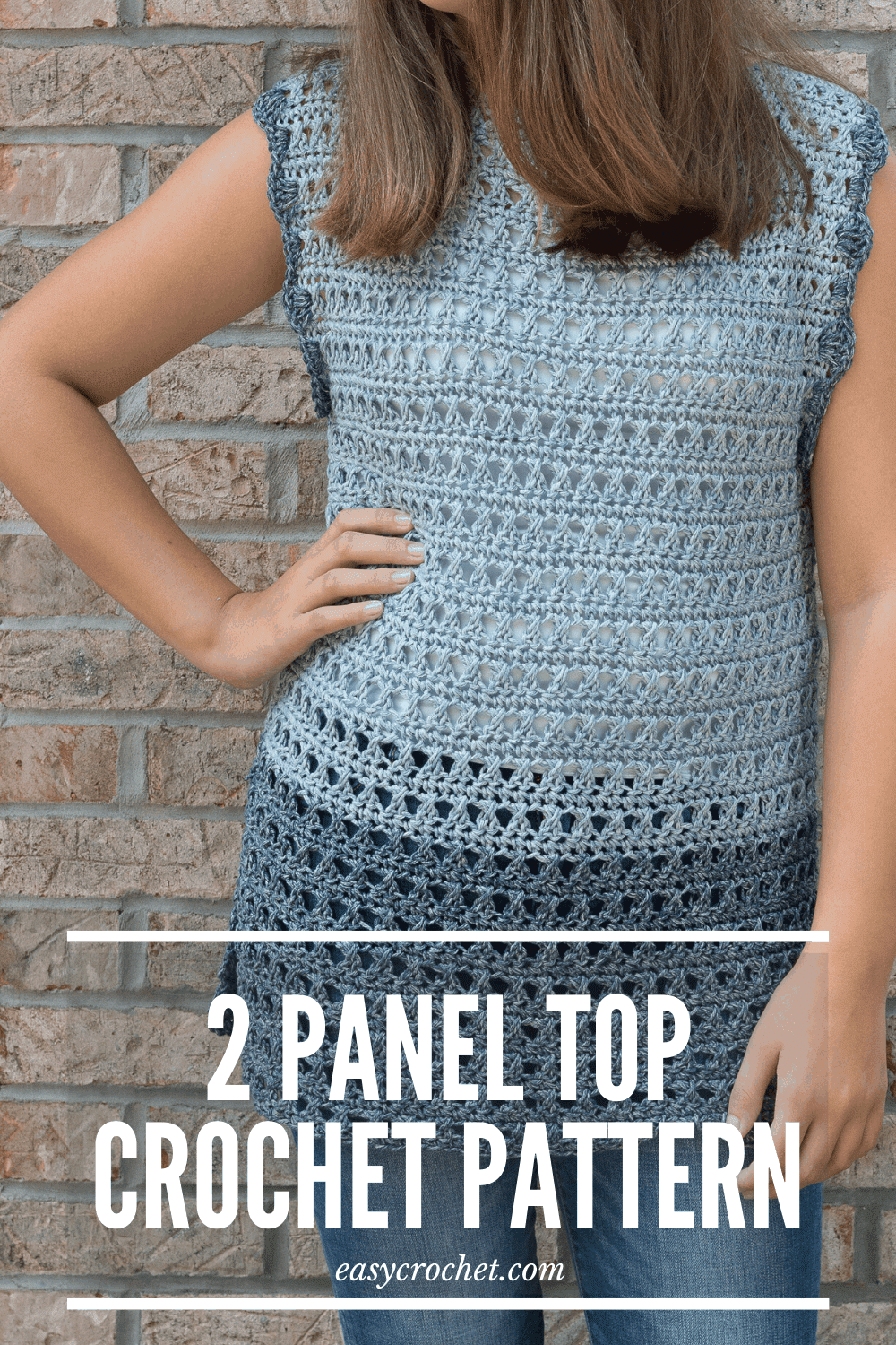 Free Crochet Top Pattern in SIX different sizes! Find the pattern at easycrochet.com #crochettop #freecrochetpattern #crochet #rescuedpawdesigns via @easycrochetcom