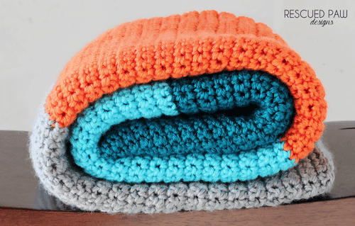 Color Block Baby Blanket Crochet