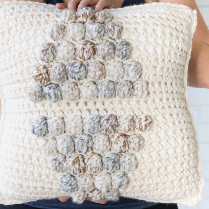 Image for Crochet Bobble Pillow Cover Pattern