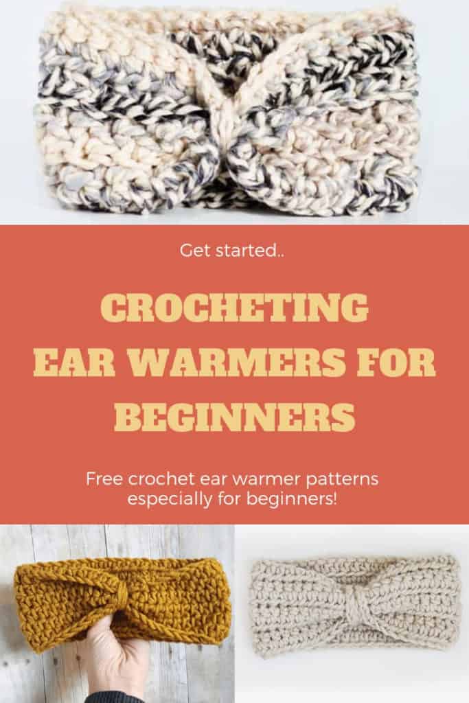 Crochet Ear Warmers that are PERFECT for beginners to try! Pin now to make later! #freecrochetpattern #crochetearwamer #beginnercrochetearwarmer. Find the pattern at easycrochet.com