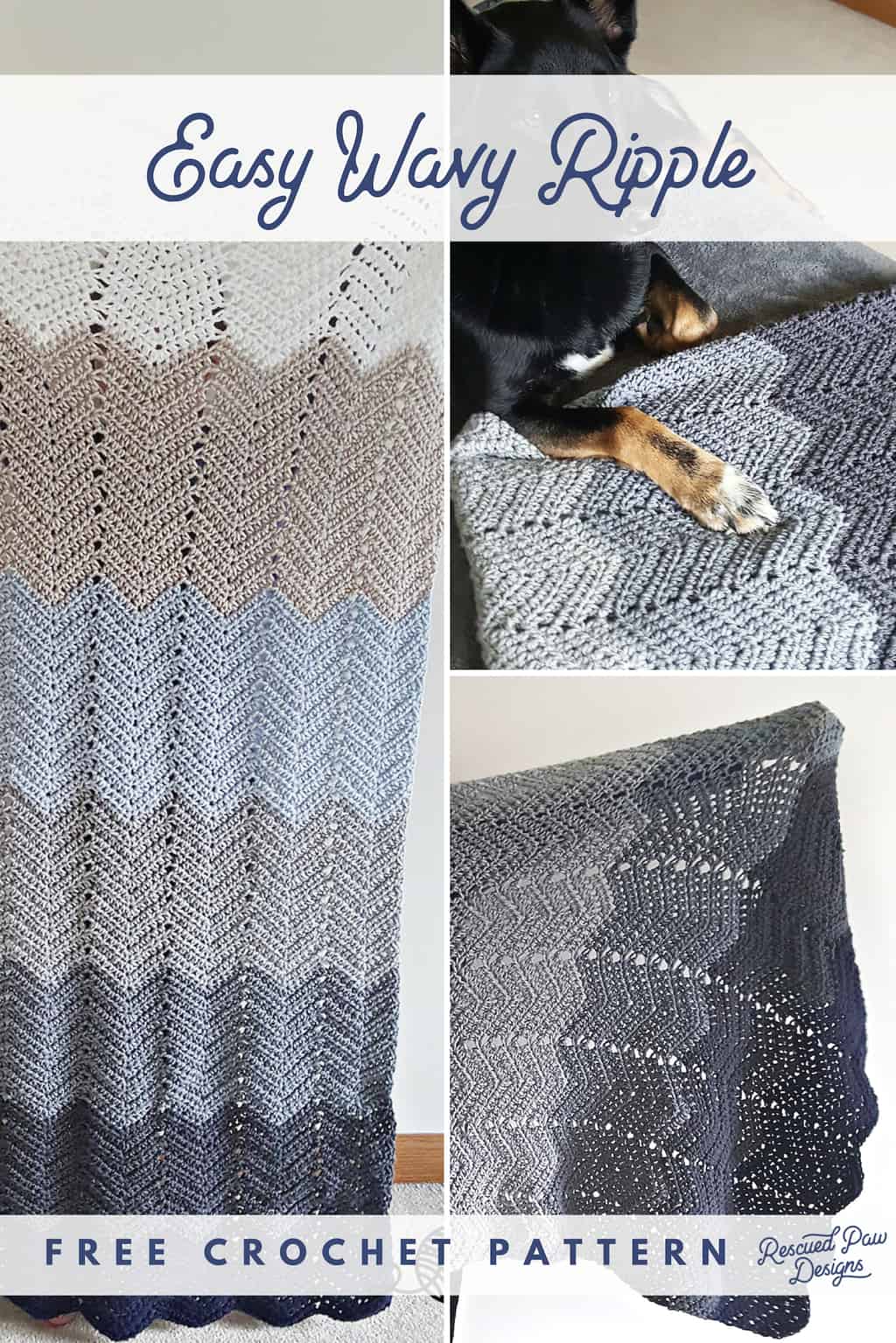 Wavy Ripple Crochet Blanket