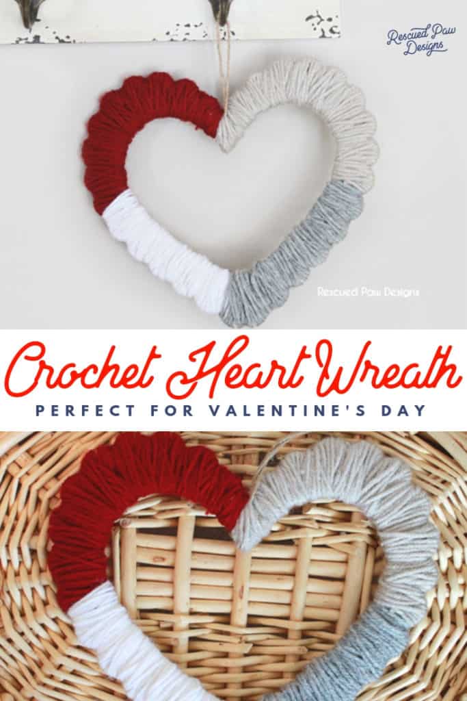 Crochet best sale valentine wreath