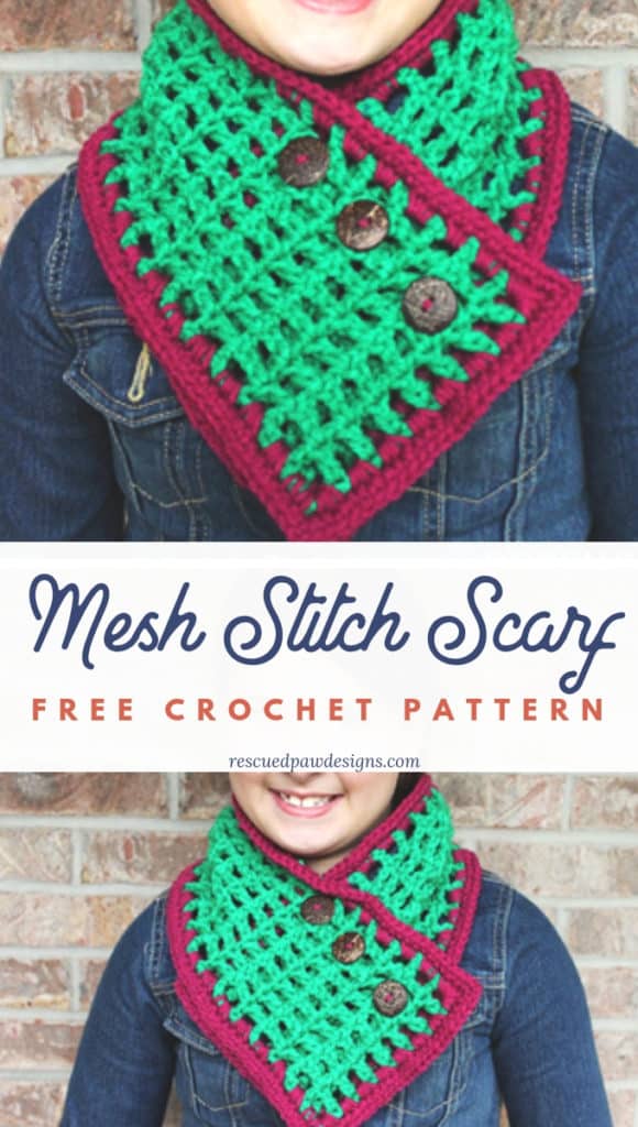 Mesh Stitch Crochet Scarf 