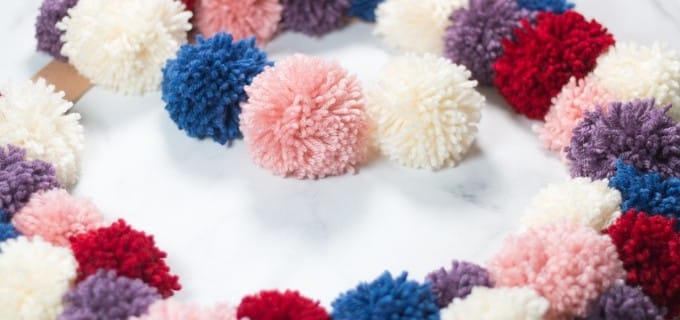 Pom Poms made with a Clover Pom Pom Maker