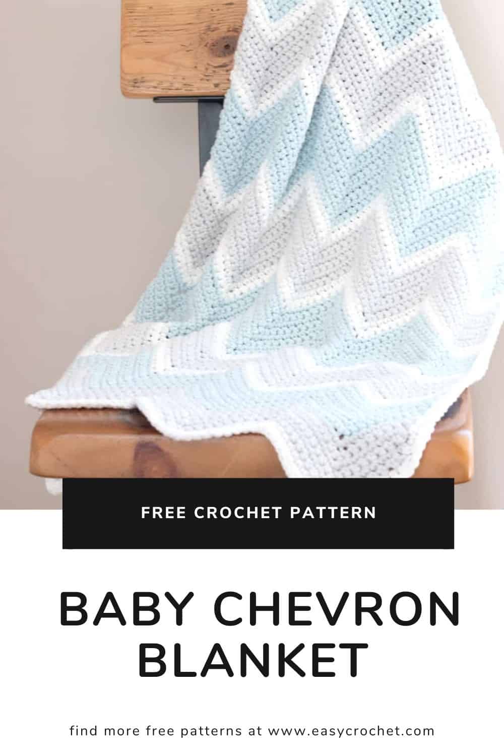 Crochet Chevron Baby Blanket Pattern via @easycrochetcom