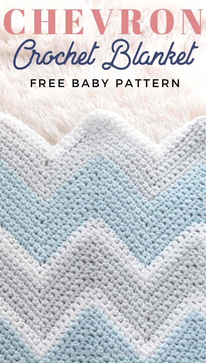 Modern Chevron Baby Blanket, Easy Ripple Blanket