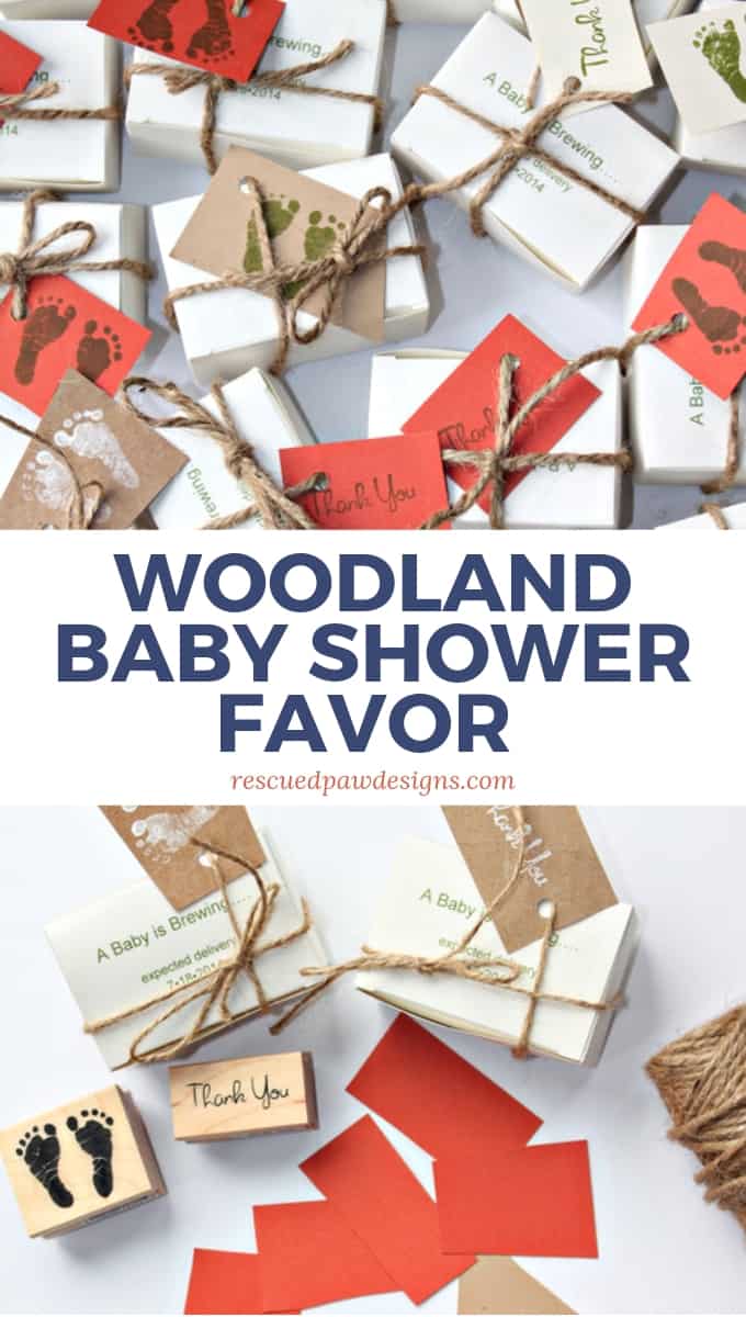 woodland baby shower favors