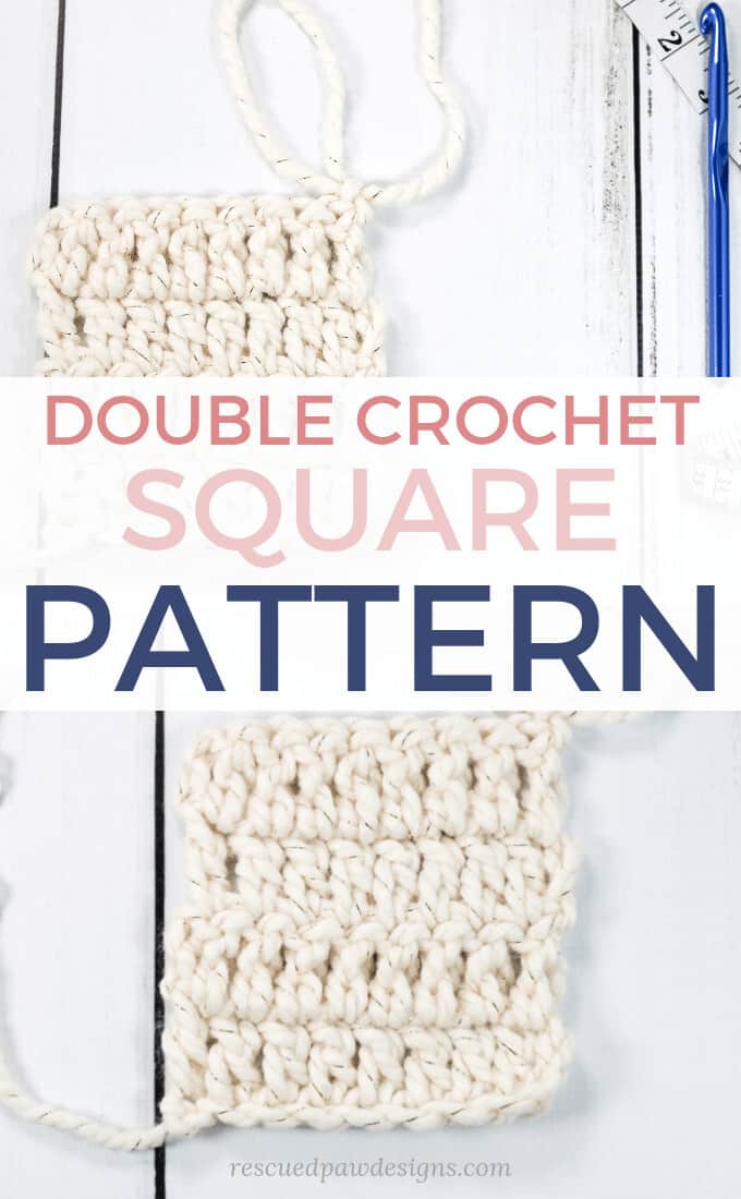 How to make a double crochet square 