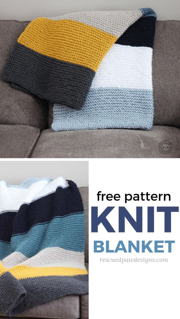 Striped blanket knitting online pattern free