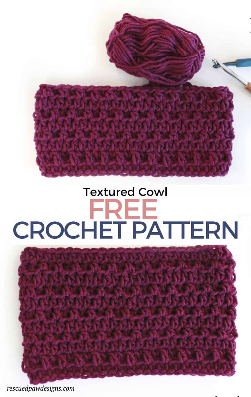 Textured Cowl - Crochet Pattern - EasyCrochet.com