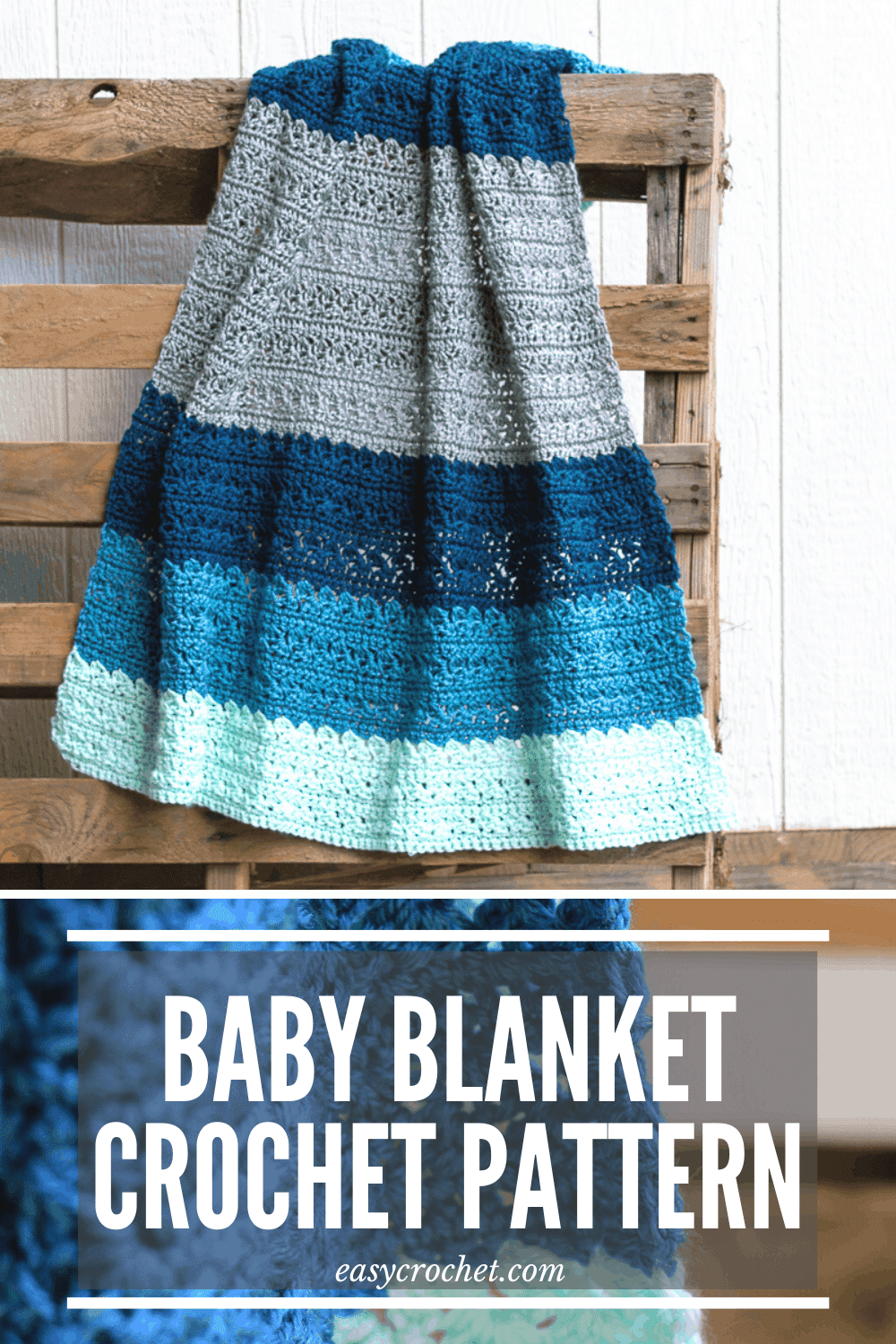 FREE simple stitch crochet baby blanket pattern. via @easycrochetcom