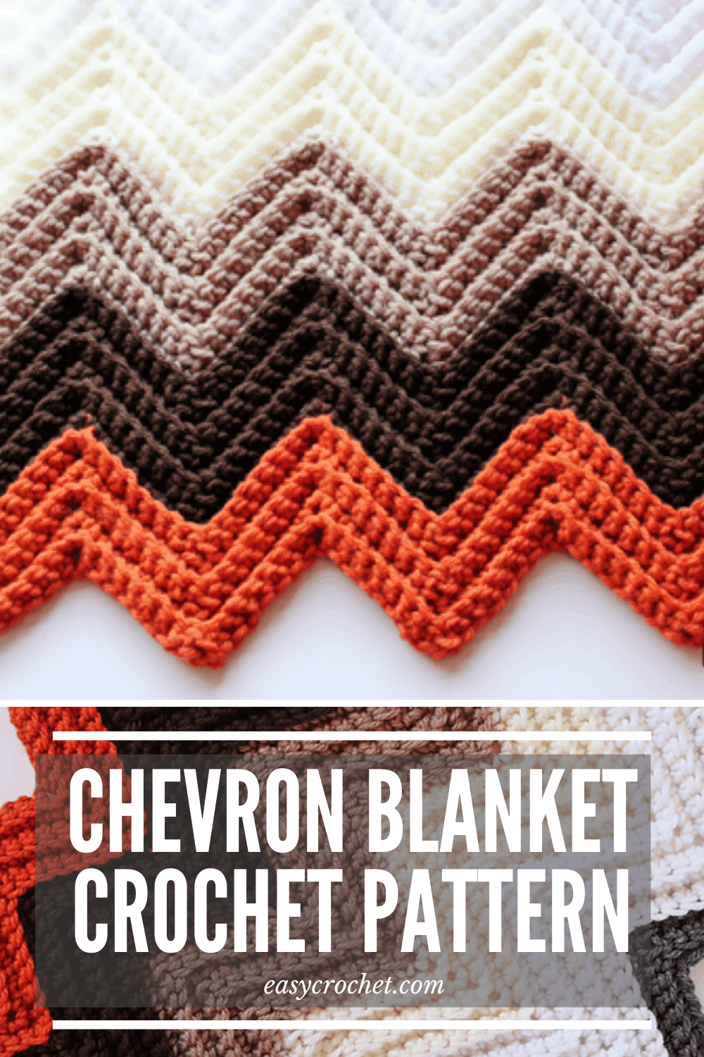Free Chevron Crochet Blanket Pattern by Easy Crochet - Easy to make crochet chevron pattern! via @easycrochetcom
