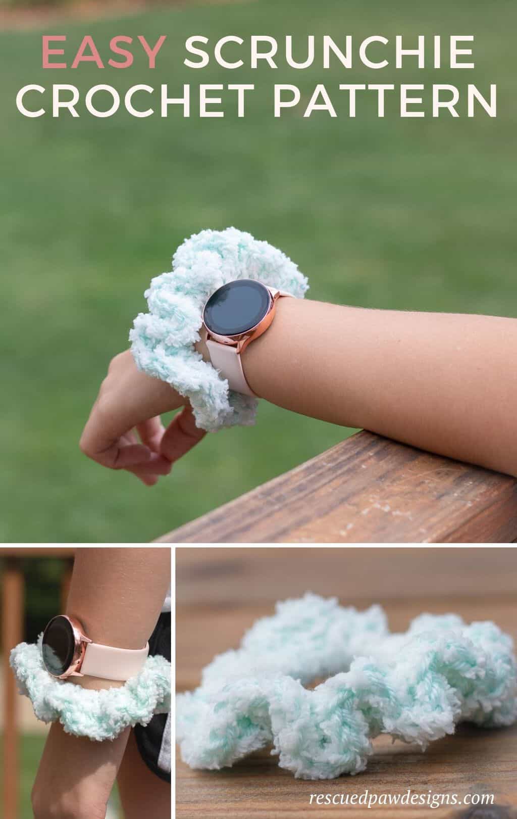 Crochet Scrunchie Hair and Wrist Pattern