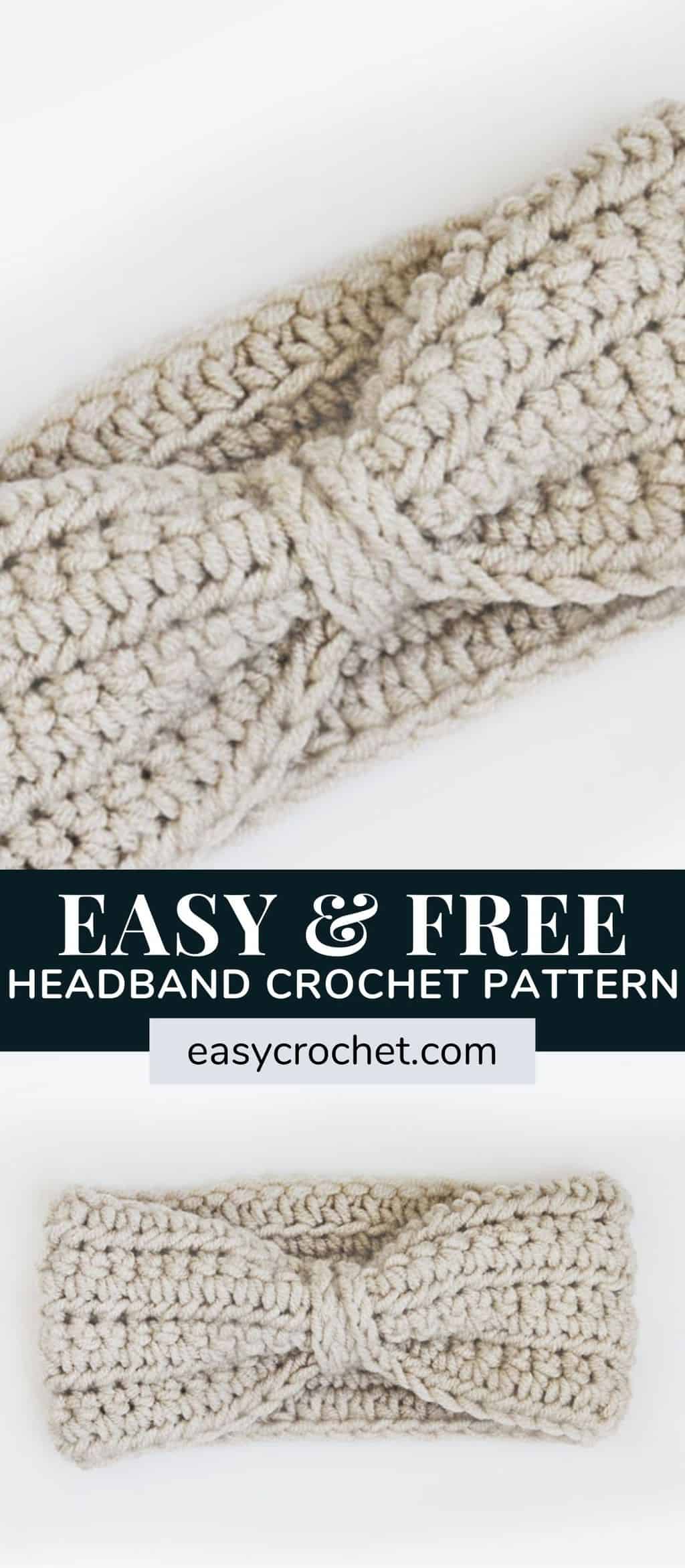 Free crochet ear warmer crochet pattern for an easy to crochet headband. Find this free crochet pattern at easycrochet.com via @easycrochetcom