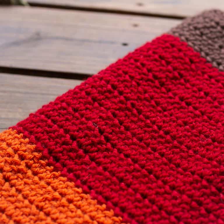 Herringbone Half Double Crochet Blanket - Easy Crochet Patterns