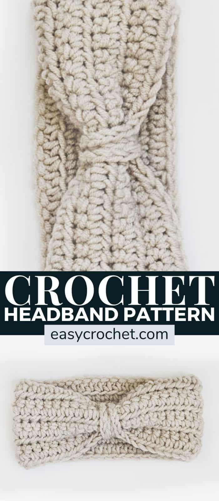 Free crochet ear warmer crochet pattern for an easy to crochet headband. Find this free crochet pattern at easycrochet.com via @easycrochetcom