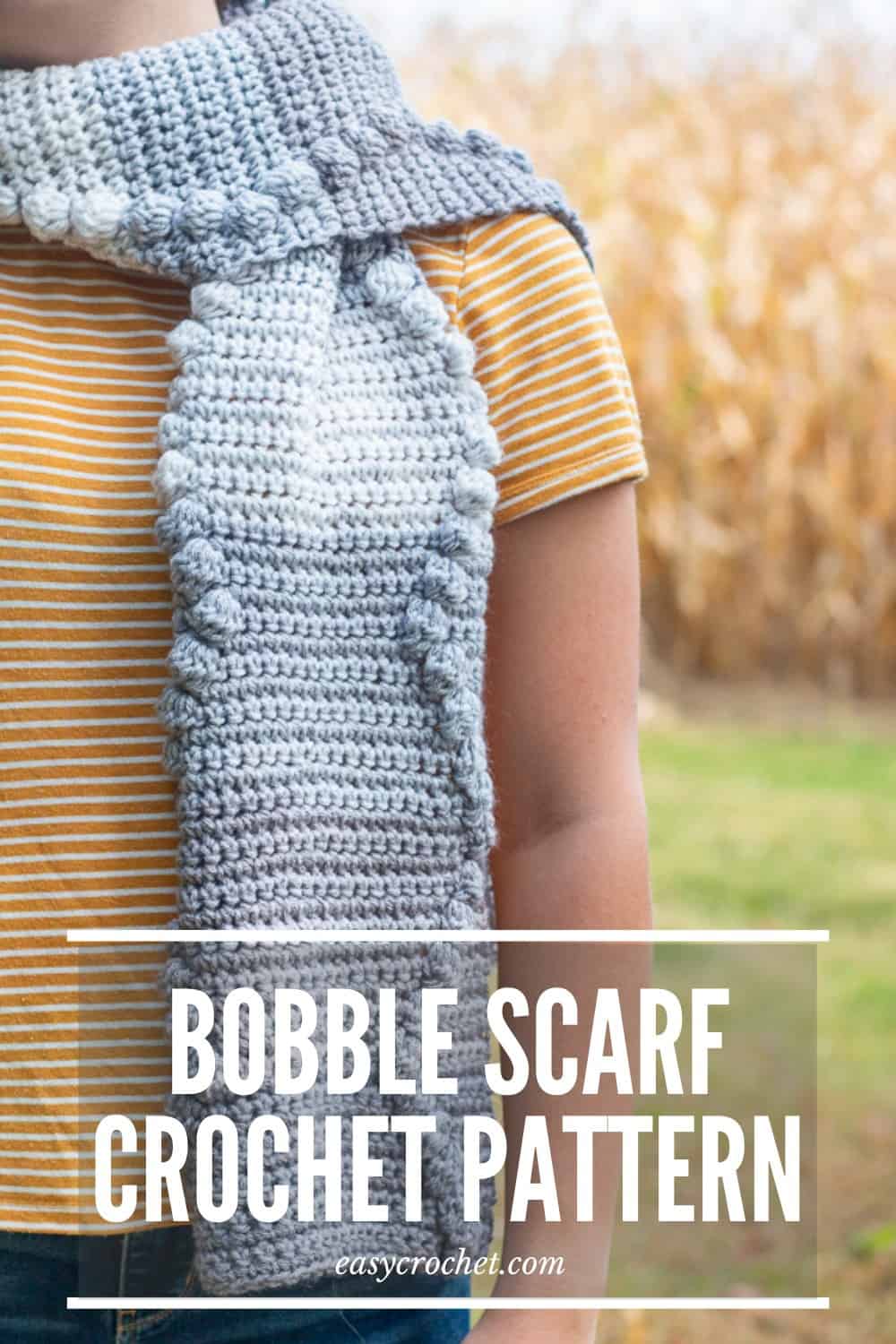 Bobble Scarf Crochet Pattern - Learn how to make this simple crochet scarf with the free pattern from easycrochet.com via @easycrochetcom