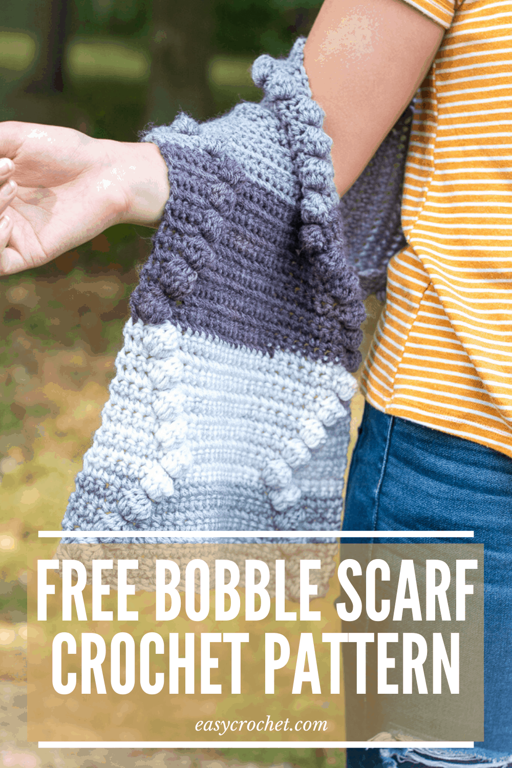Bobble Scarf Crochet Pattern - Learn how to make this simple crochet scarf with the free pattern from easycrochet.com via @easycrochetcom