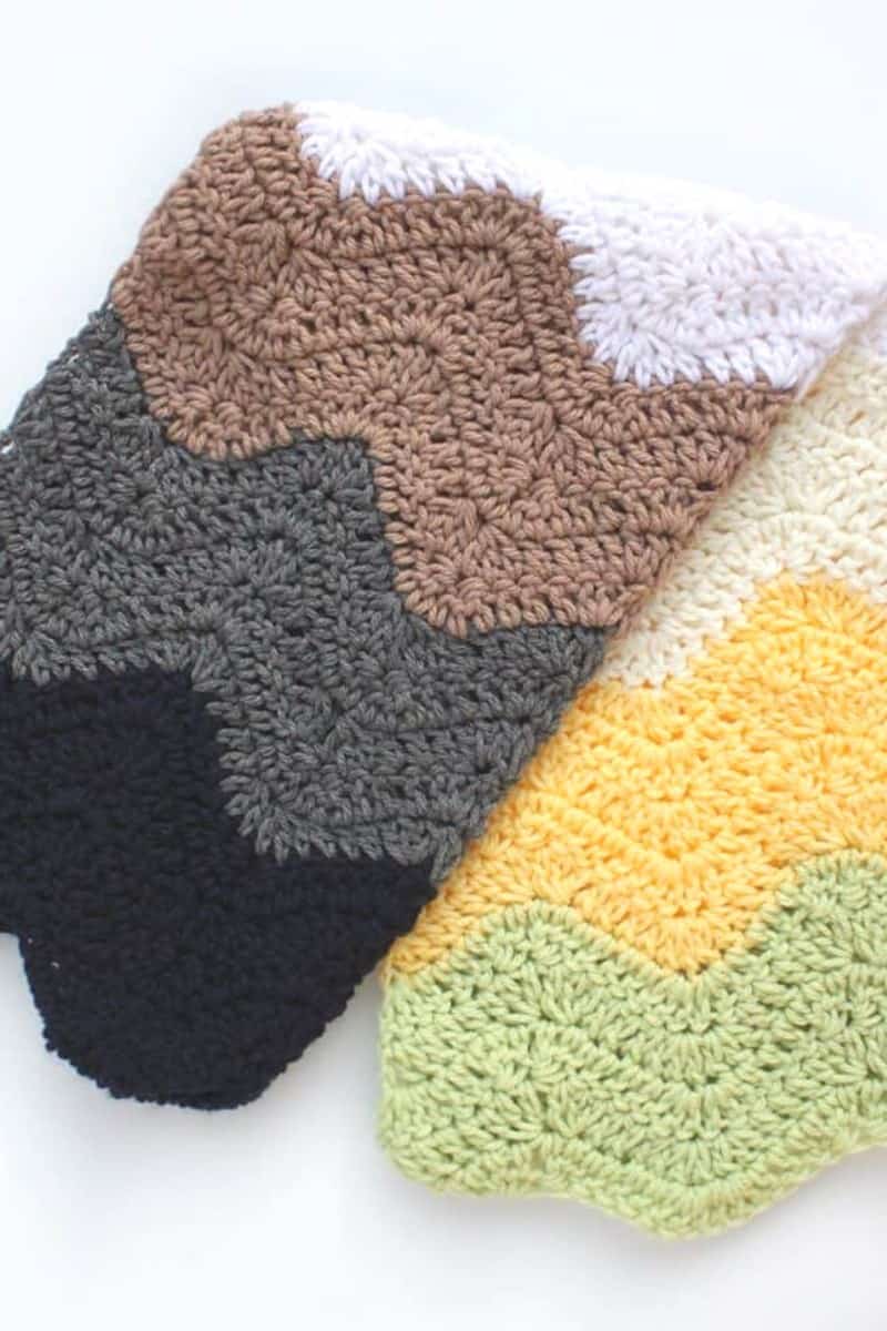 Wavy Crochet Baby Blanket 