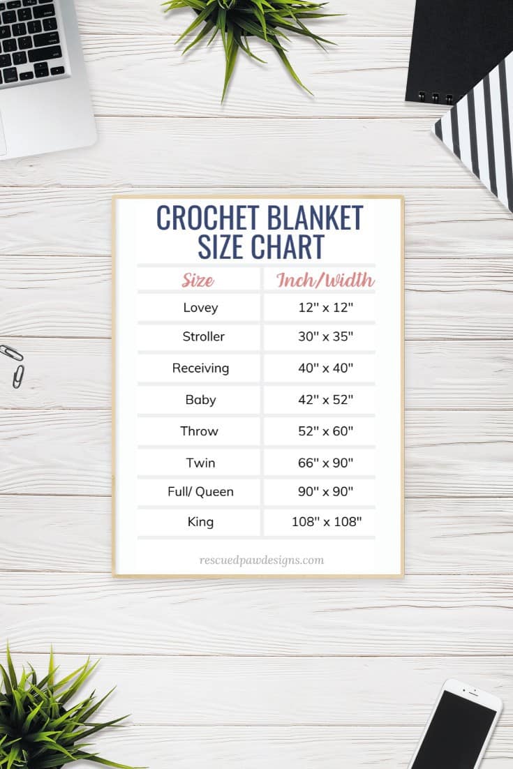 Crochet Blanket Size Chart Printable EasyCrochetcom