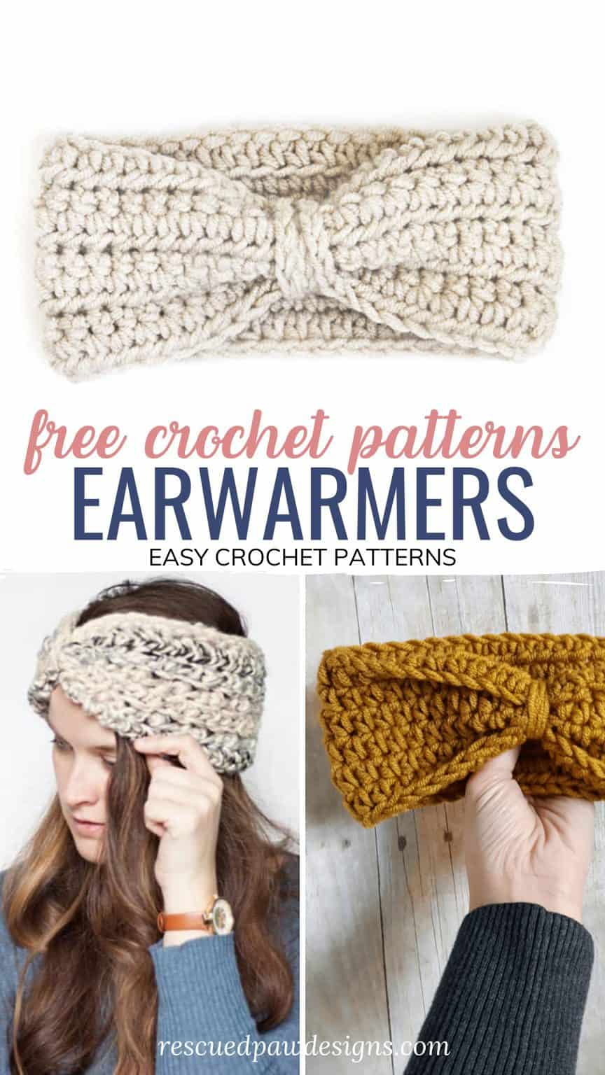 Easy Crochet Earwarmers for Beginners - Easy Crochet Patterns